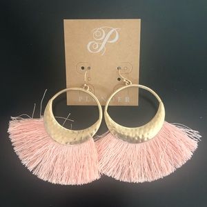 Peach Pink Plunder Earrings